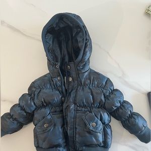 Appaman mini hooded puffer coat- blue camo